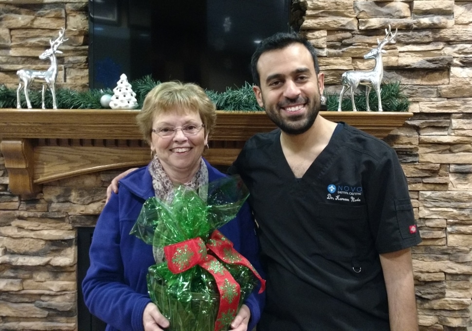 Dr. Nada with December Monthly Draw Winner